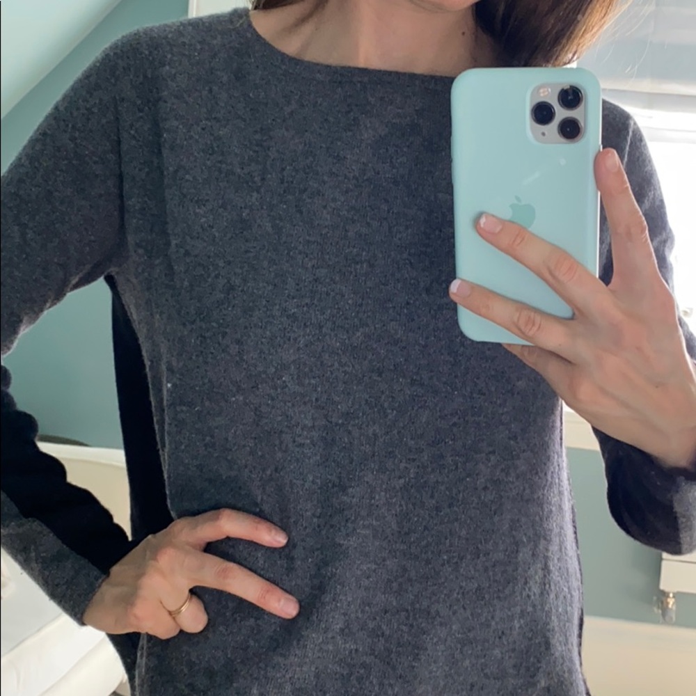 Knyt&lynk 100% cashmere sweater grey/ black S
